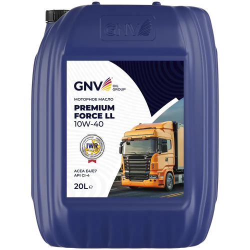 Моторное масло GNV Premium Force LL 10W40 СИНТ E4/E7 CI-4 20 л. 
